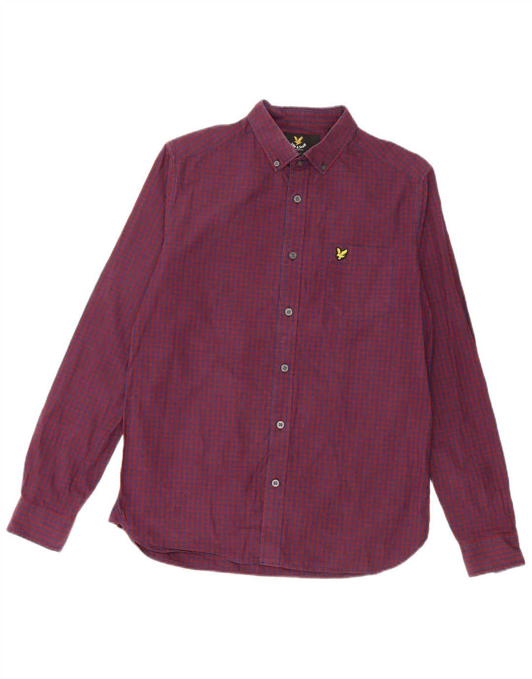 Lyle & Scott Muška košulja Mala bordo pamuk gingham