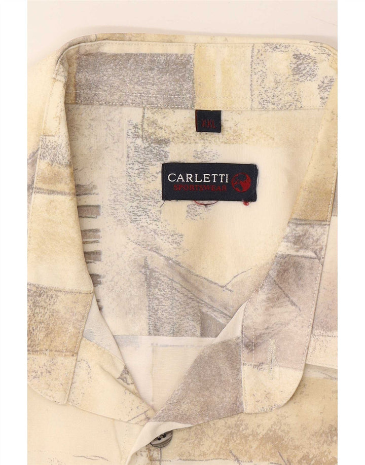 Carletti muška košulja kratkih rukava 2XL bež patchwork