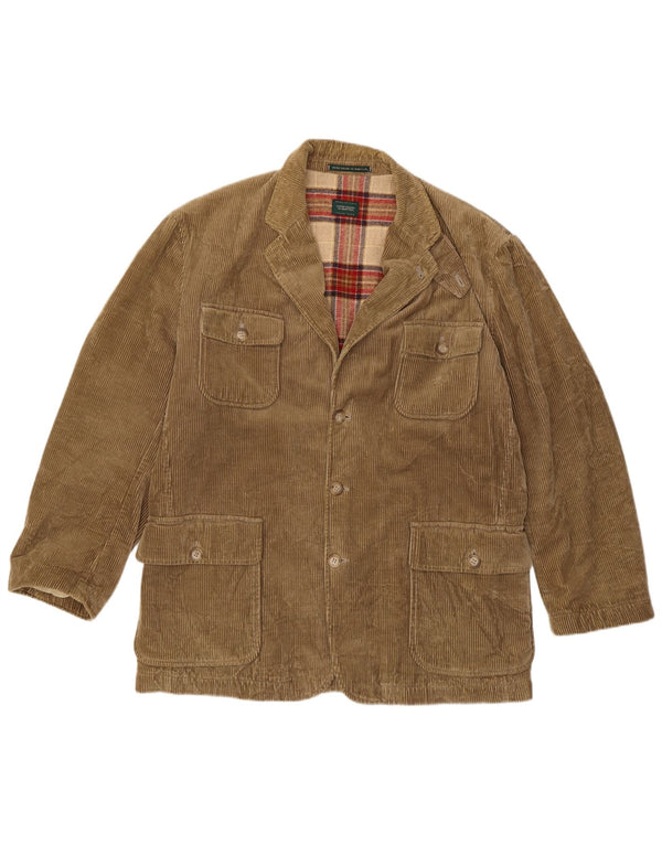 BENETTON Muška jakna od samta IT 50 Large Beige Cotton