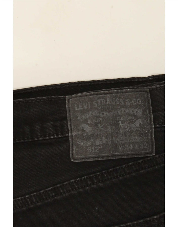 Levi's muške 512 uske sužene traperice W34 L32 crne