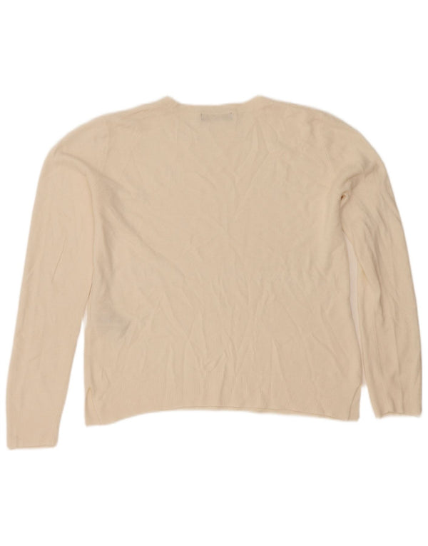 Marks & Spencer ženski džemper s veznim izrezom UK 14 Large Off White