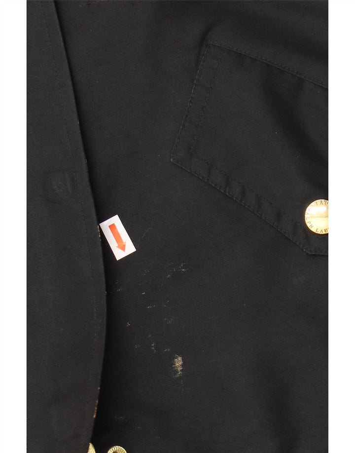 RALPH LAUREN Ženska pomoćna jakna UK 14 Srednji crni poliester