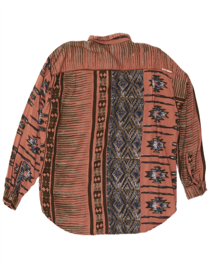 VINTAGE muška košulja velike ružičaste geometrije