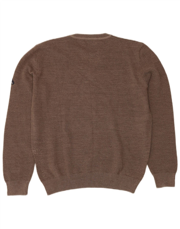 NAVIGARE ženski džemper s V-izrezom UK 16 Veliki smeđi vuneni