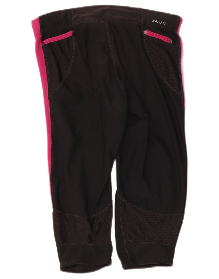 Nike ženske kapri tajice UK 8 male crne poliesterske boje