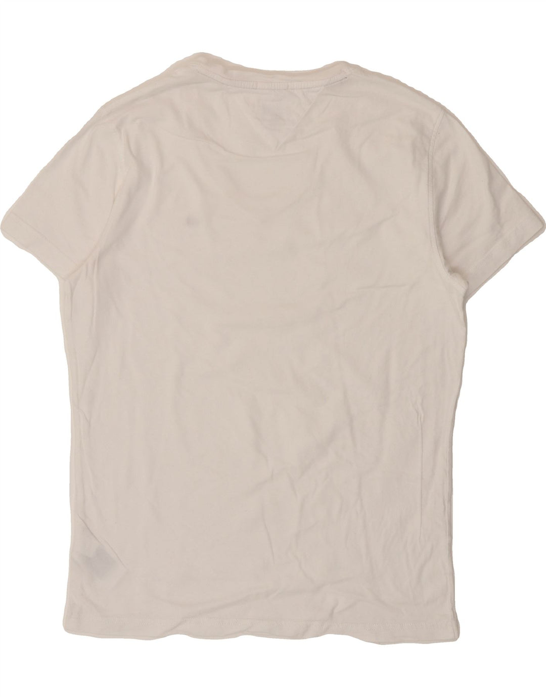 TOMMY HILFIGER Mens T-Shirt Top Medium White Cotton Vintage Tommy Hilfiger and Second-Hand Tommy Hilfiger from Messina Hembry 