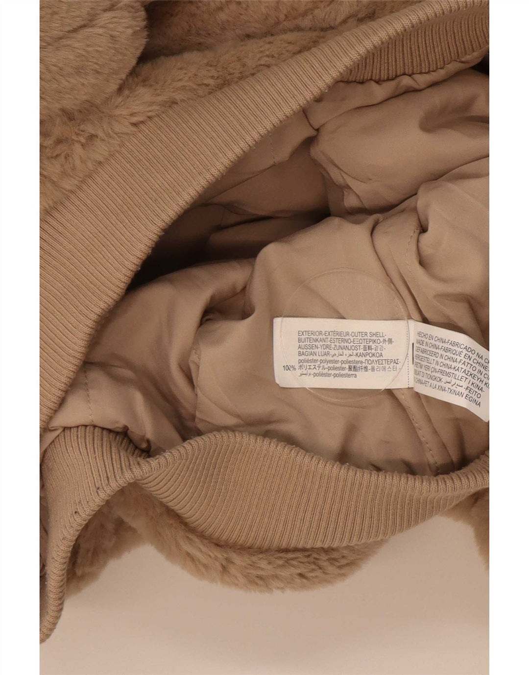 Zara Girls Teddy Bear Bomber jakna 9-10 godina bež poliester