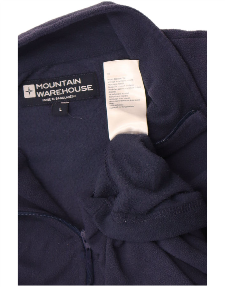 Mountain Warehouse, muški džemper od flisa s patentnim izrezom, veliki tamnoplavi poliester