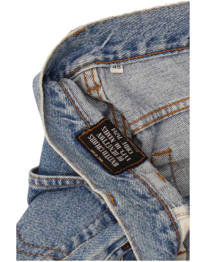 BENETTON Ženske sužene traperice visokog struka IT 48 XL W32 L30 Plavi pamuk