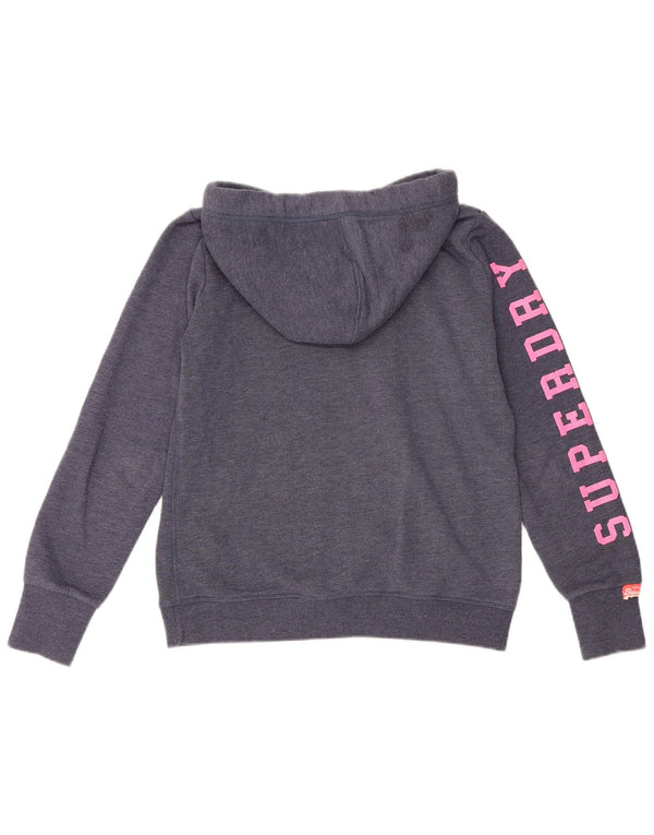 Superdry ženska majica s kapuljačom s kapuljačom UK 16, veliki plavi pamuk