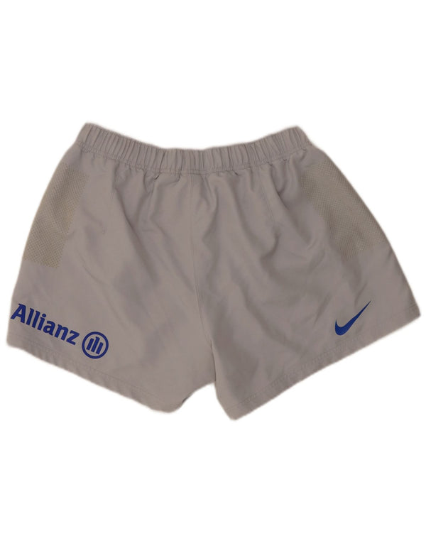 Nike Ženske Dri Fit Graphic Sport Shorts UK 16 Veliki sivi poliester