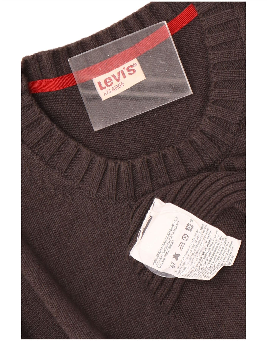 Levi's muški pulover s okruglim izrezom 2XL crni pamuk