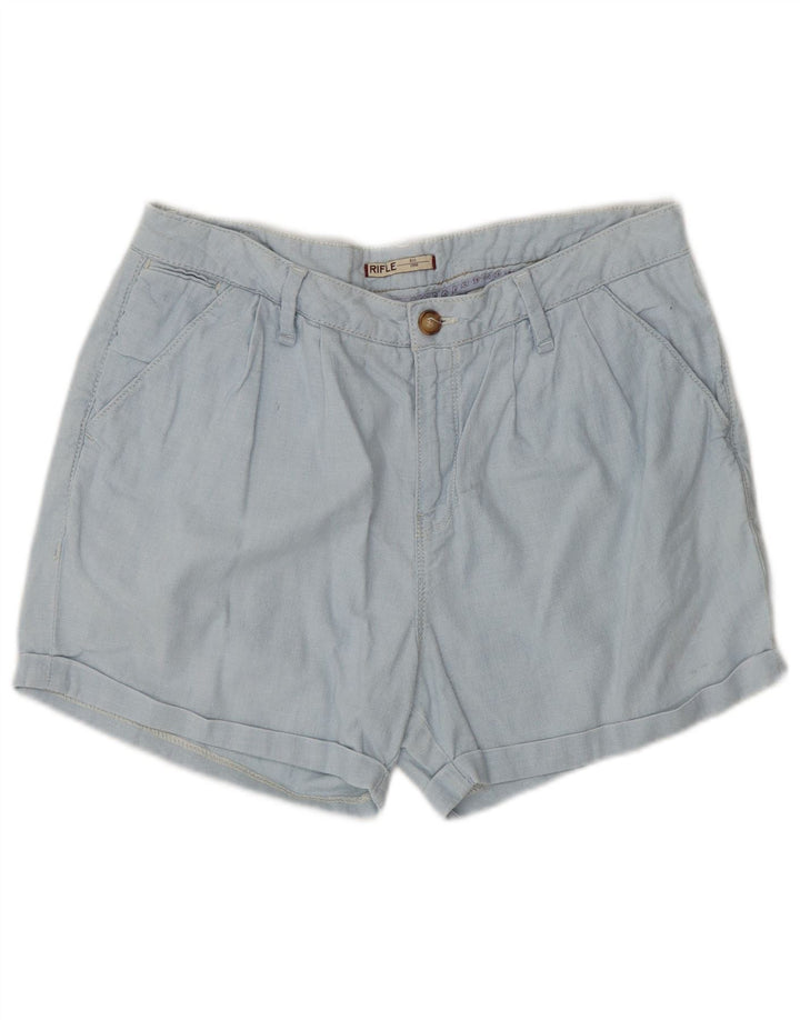 RIFLE Ženske kratke chino hlače s štipaljkama W29 srednje plave