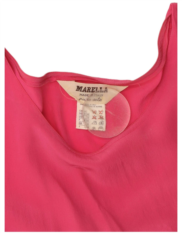 MARELLA Ženski gornji dio bluze UK 16 Large Pink Silk