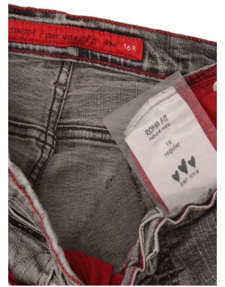 MARKS & SPENCER Ženske rastezljive ravne traperice UK 16 Large W32 L30 sive