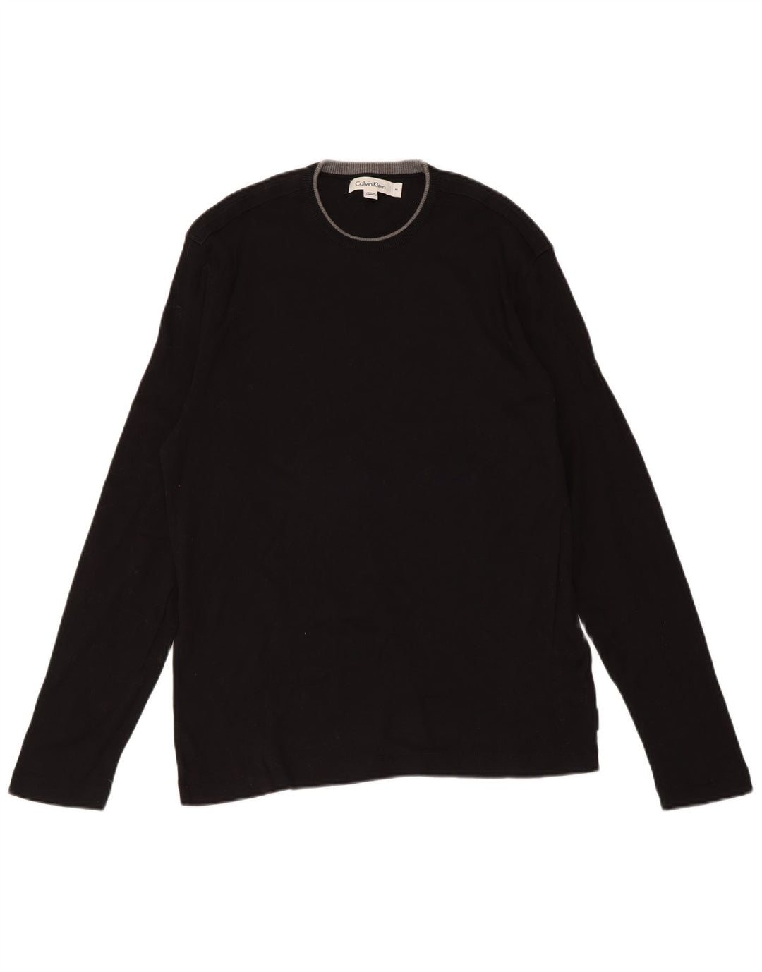 Calvin Klein muški džemper s okruglim izrezom Srednji crni pamuk