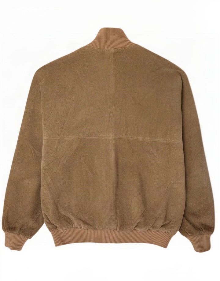 Vintage muška bomber jakna od brušene kože UK 38 srednje zelene kože