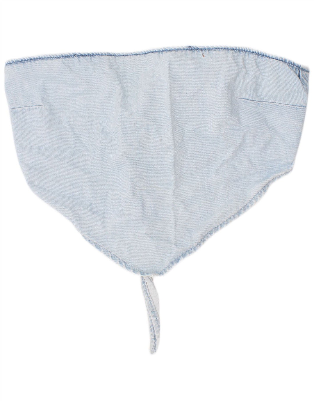 Zara ženski crop top od trapera srednje plave boje
