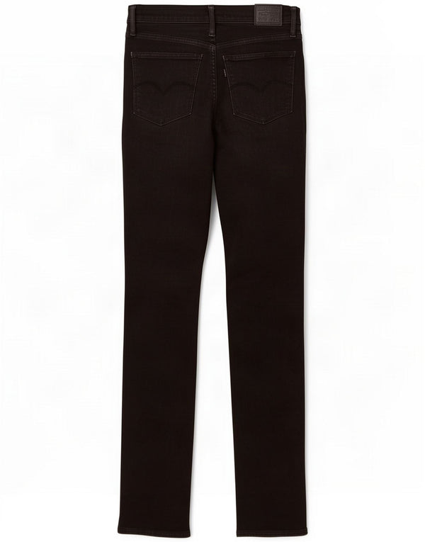 Levi's 724 Ravne traperice visokog struka W28 L32 Crni pamuk