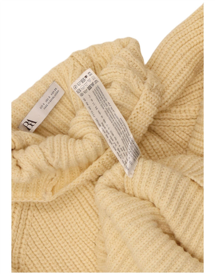 ZARA ženski kratki džemper s kornjačičastim ovratnikom UK 10, mali žuti