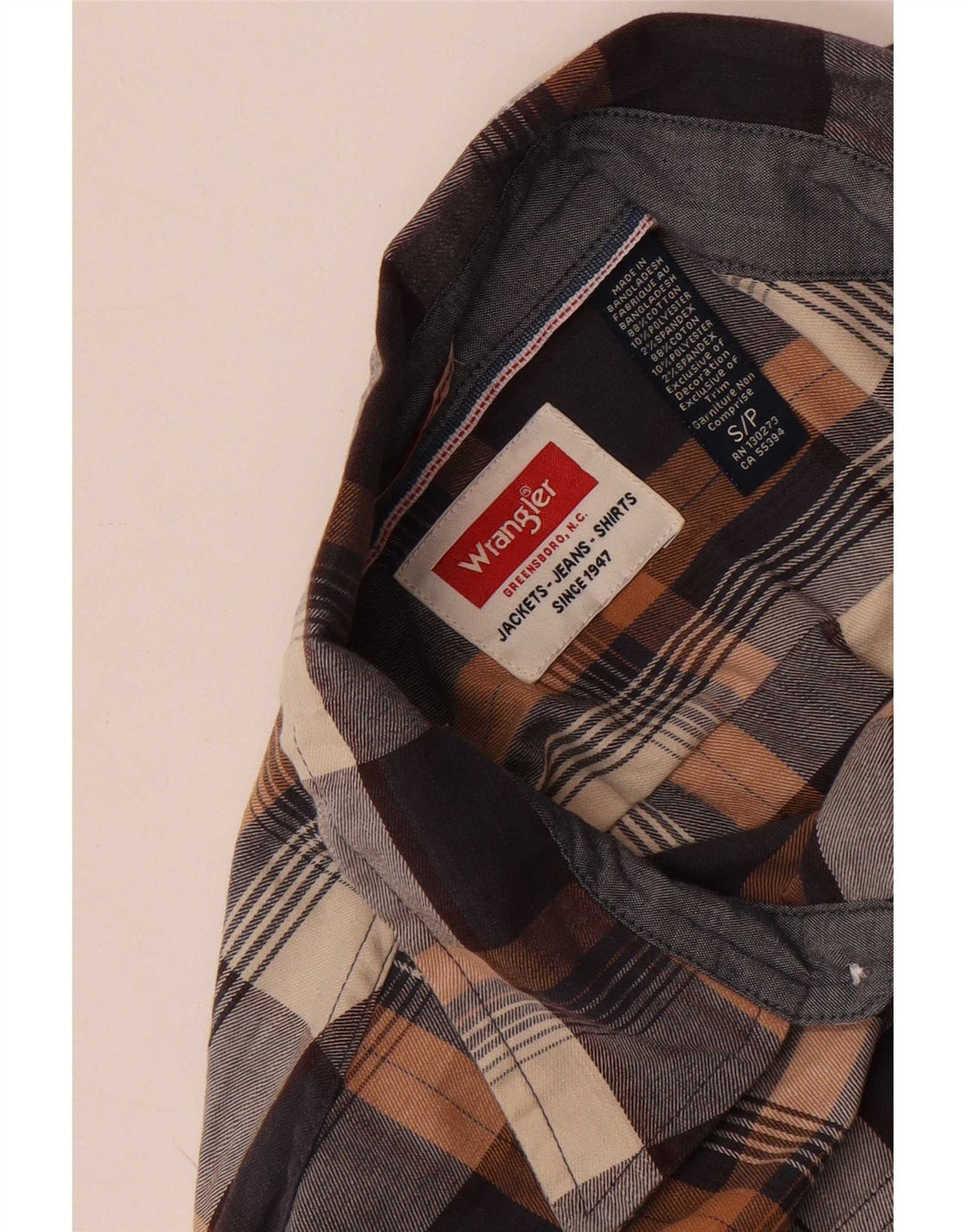 Wrangler muška flanelska košulja, mali raznobojni karirani pamuk