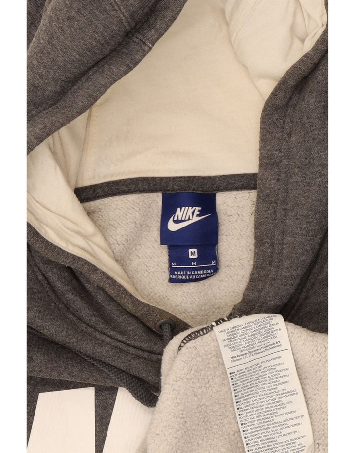 Nike muška majica s kapuljačom s kapuljačom srednje sive boje, pamuk