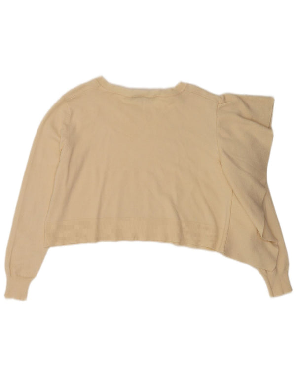 Zara ženski kratki pulover s okruglim izrezom UK 10 Small Beige