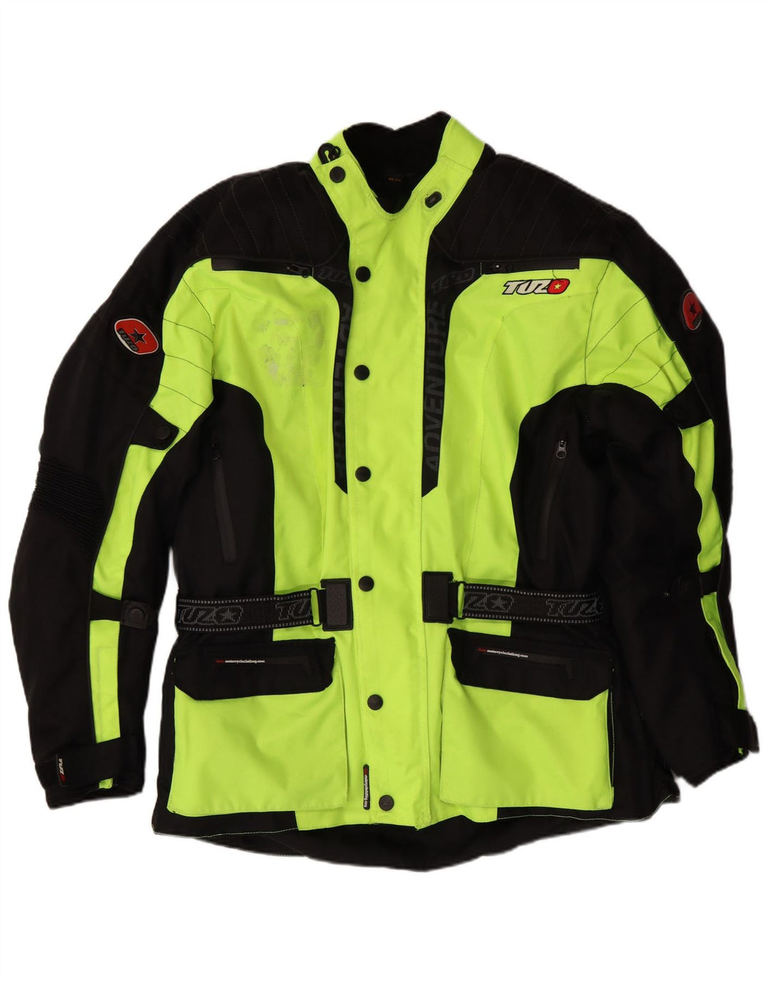 VINTAGE muška grafička Moto Racer bomber jakna UK 44 2XL Green Colourblock