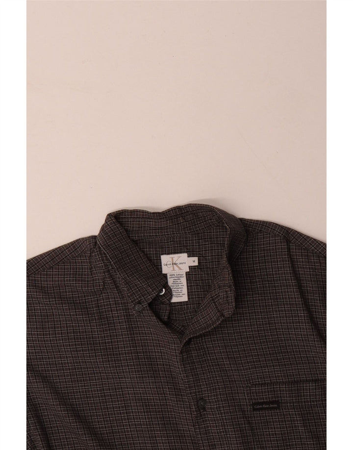 CALVIN KLEIN JEANS Muška košulja Srednje siva Gingham pamuk