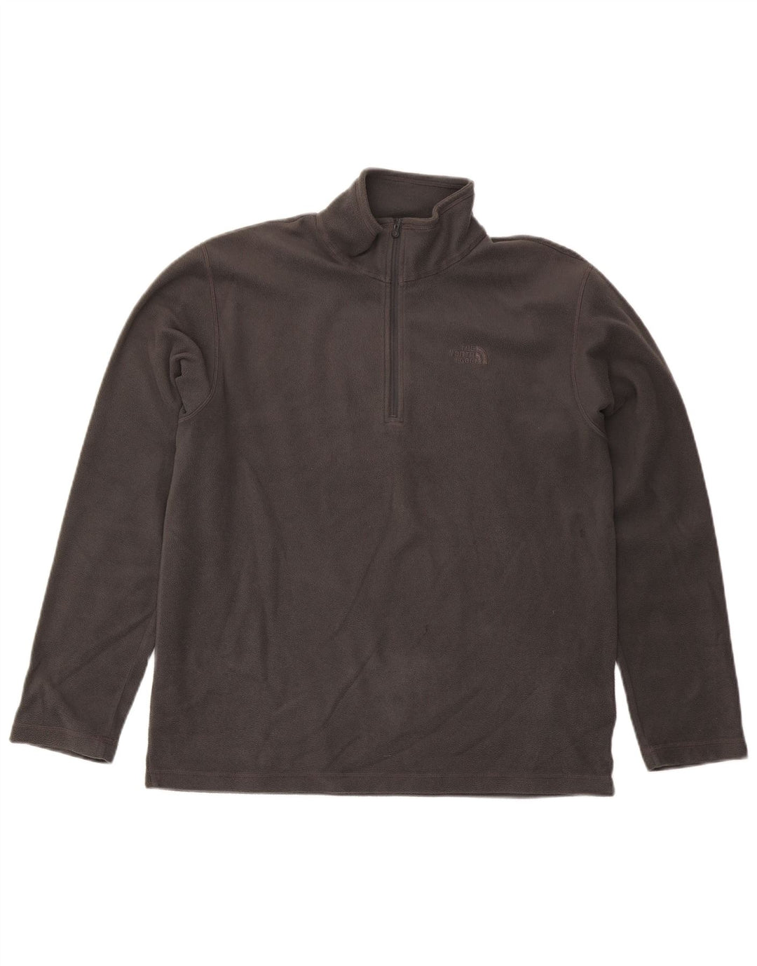 The North Face muški džemper od flisa s patentnim izrezom, veliki sivi poliester