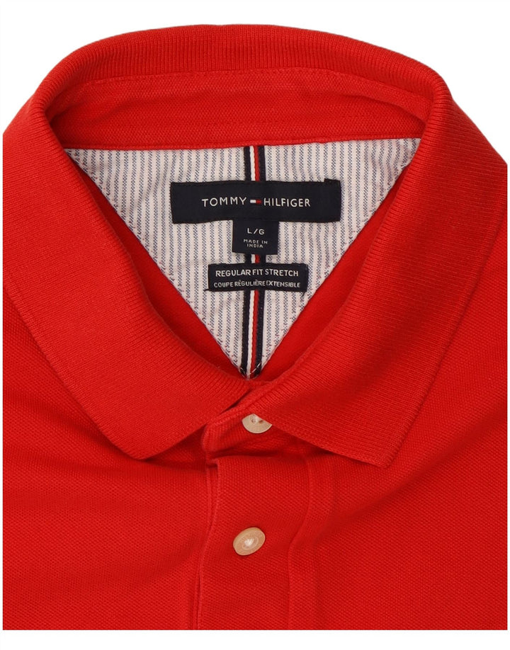 Tommy Hilfiger muška polo majica standardnog kroja velika crvena pamuk