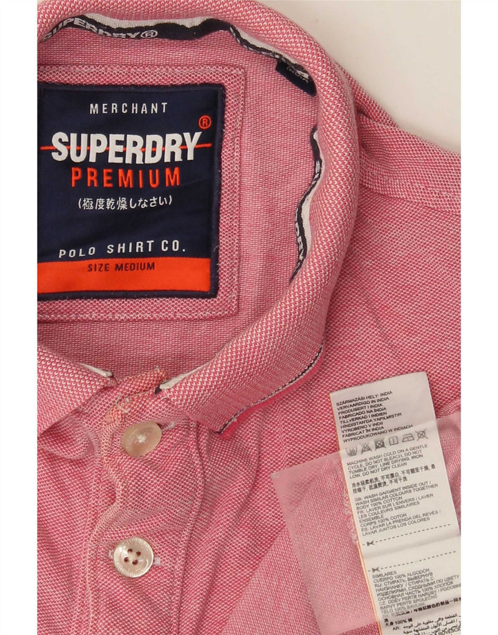 Superdry muška polo majica, srednje ružičasti flekasti pamuk