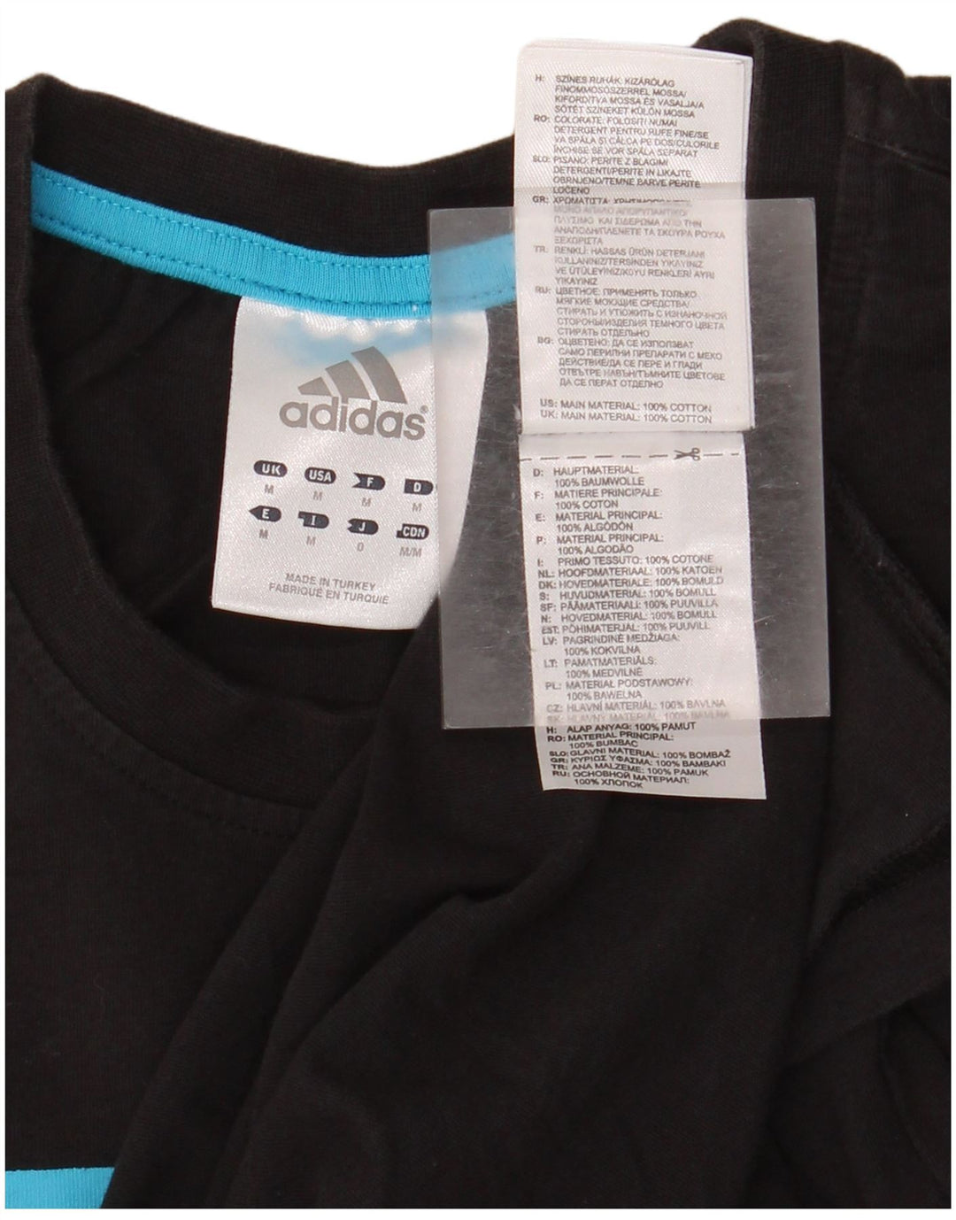 Adidas muška majica kratkih rukava srednje veličine, crni pamuk