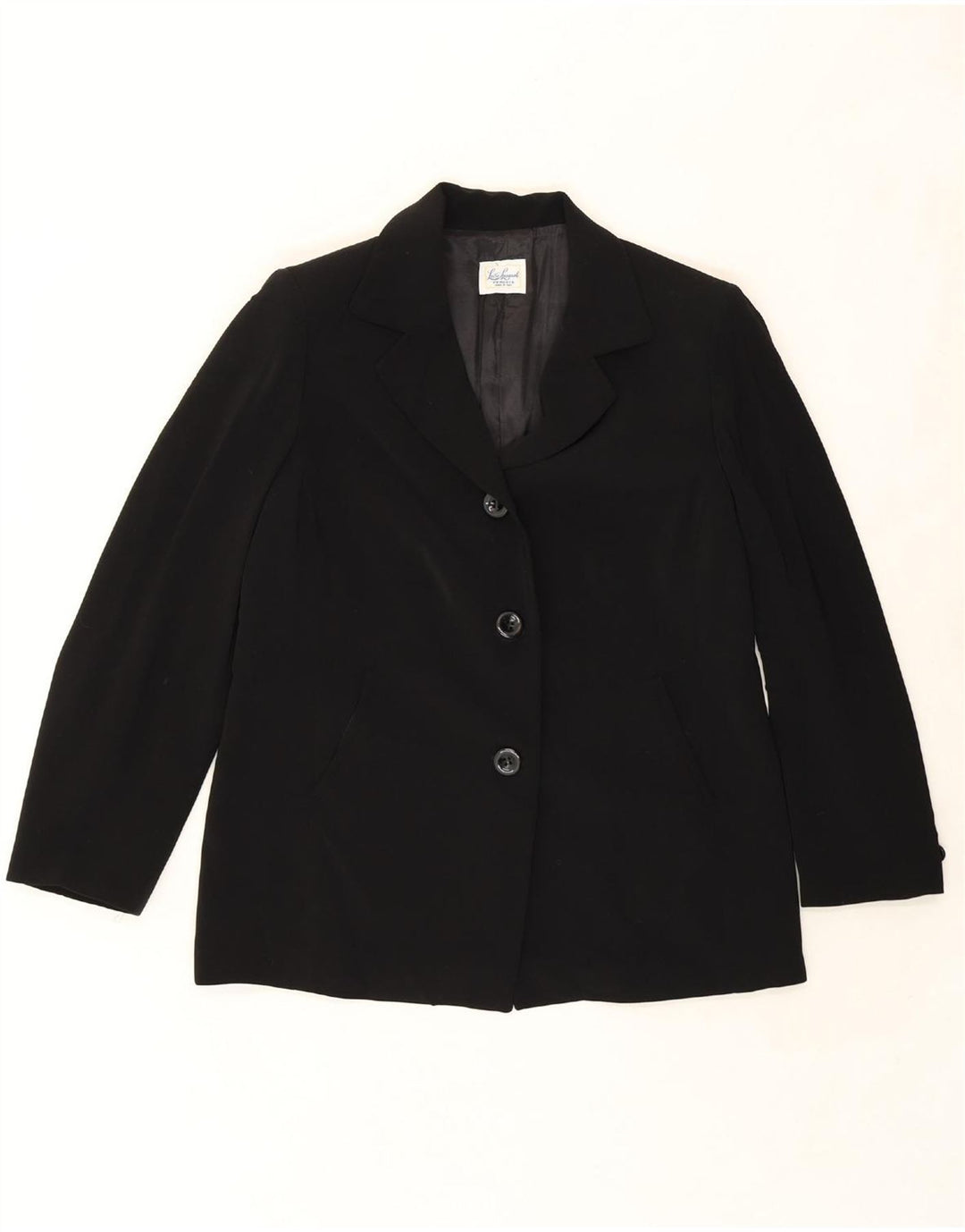 LUISA SPAGNOLI Womens Perugia 3 Button Blazer Jacket UK 14 Medium Black Vintage Luisa Spagnoli and Second-Hand Luisa Spagnoli from Messina Hembry 