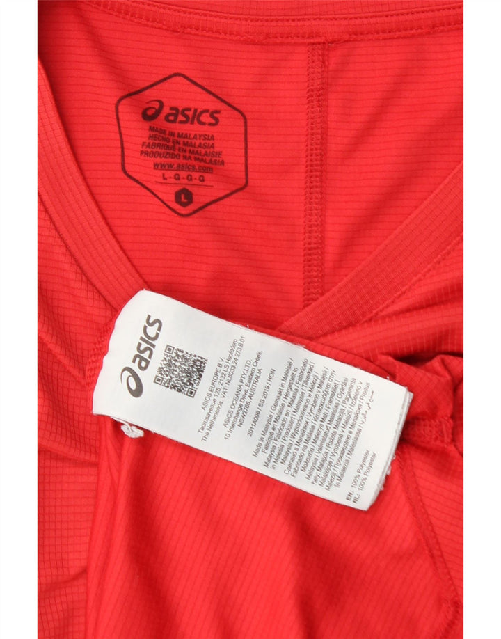 Asics Muška majica kratkih rukava Veliki crveni poliester