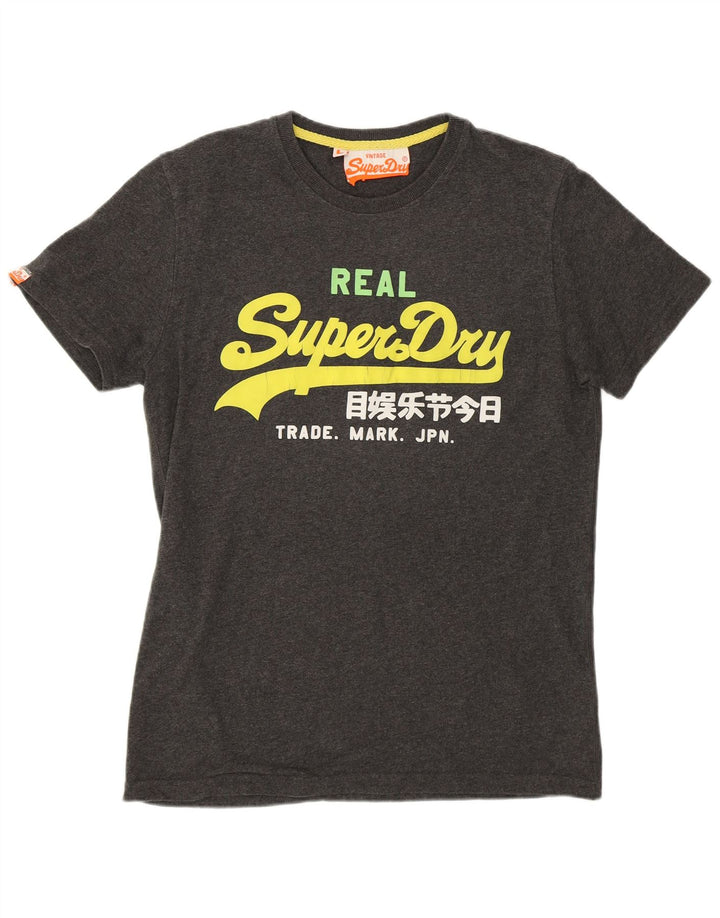 SUPERDRY muška majica s grafičkim motivima, veliki sivi poliester