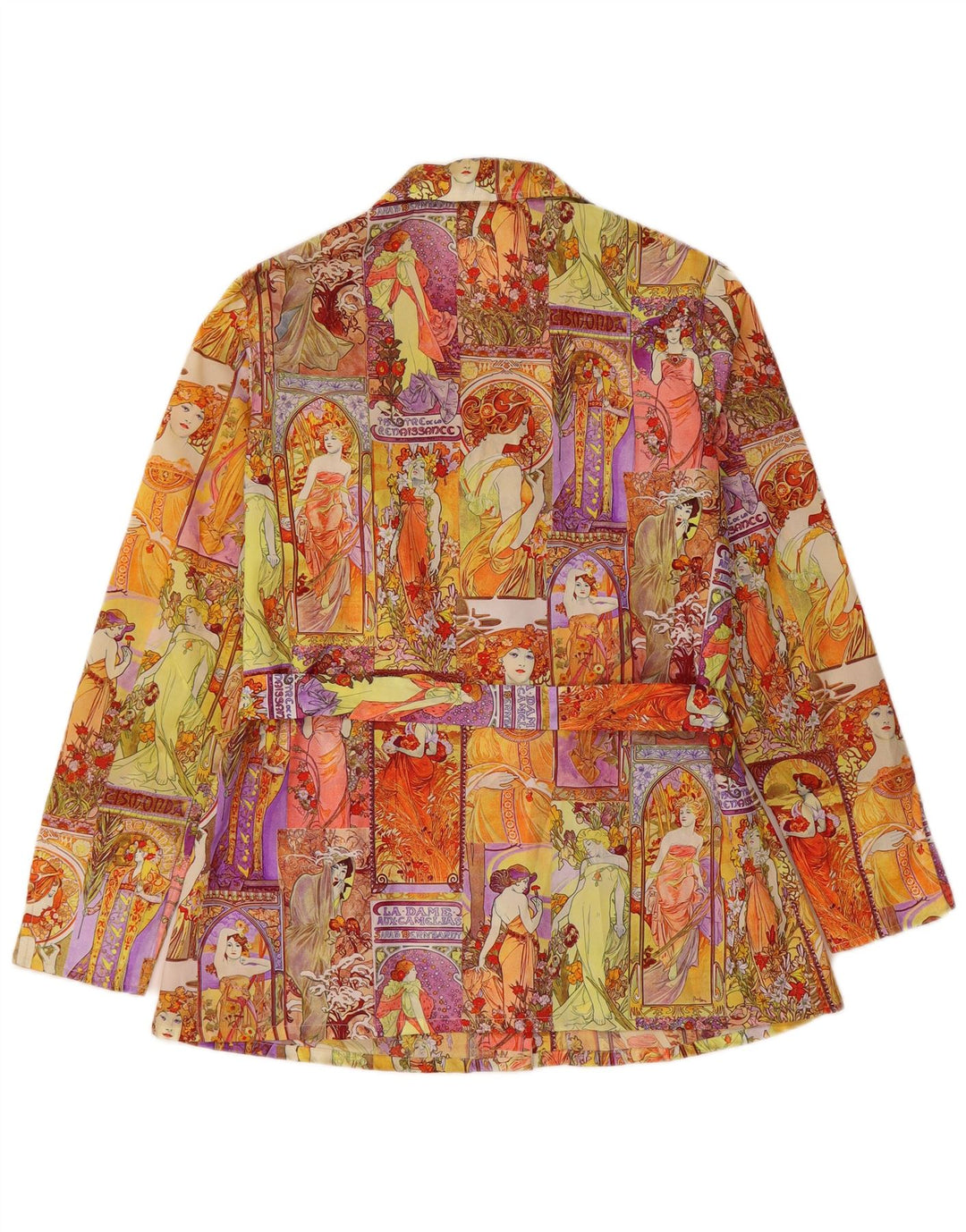 VINTAGE Ženska jakna sa 4 gumba sa grafikom IT 44 srednje višebojna