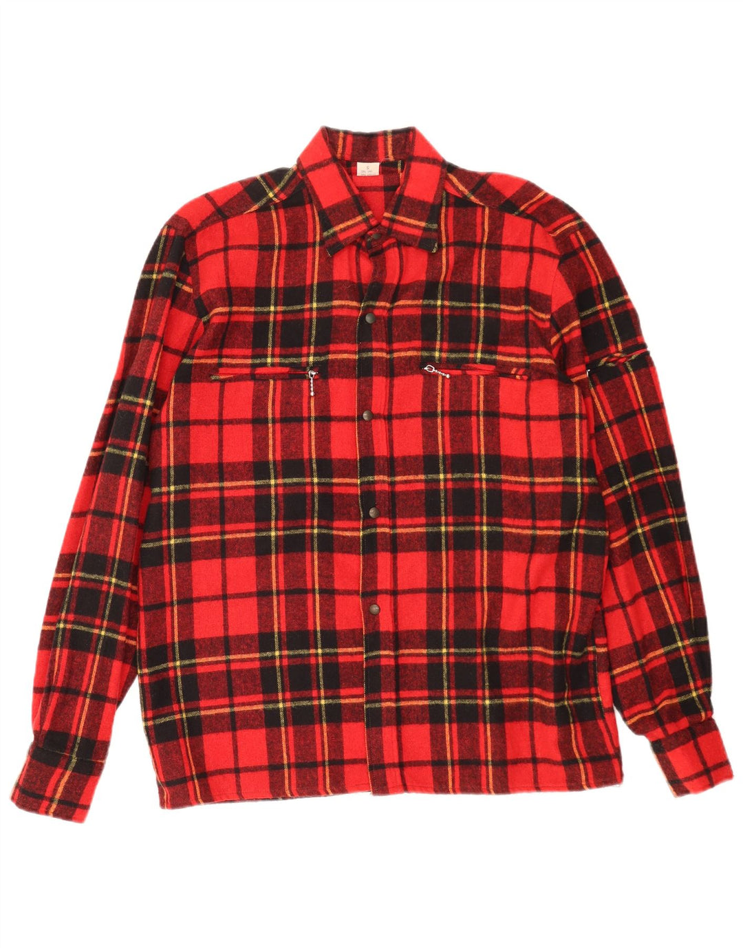 Vintage muška flanelska košulja, mala crvena karirana vuna