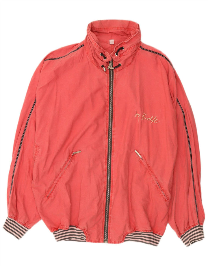 Vintage ženska prevelika bomber jakna IT 44, srednje ružičasti pamuk