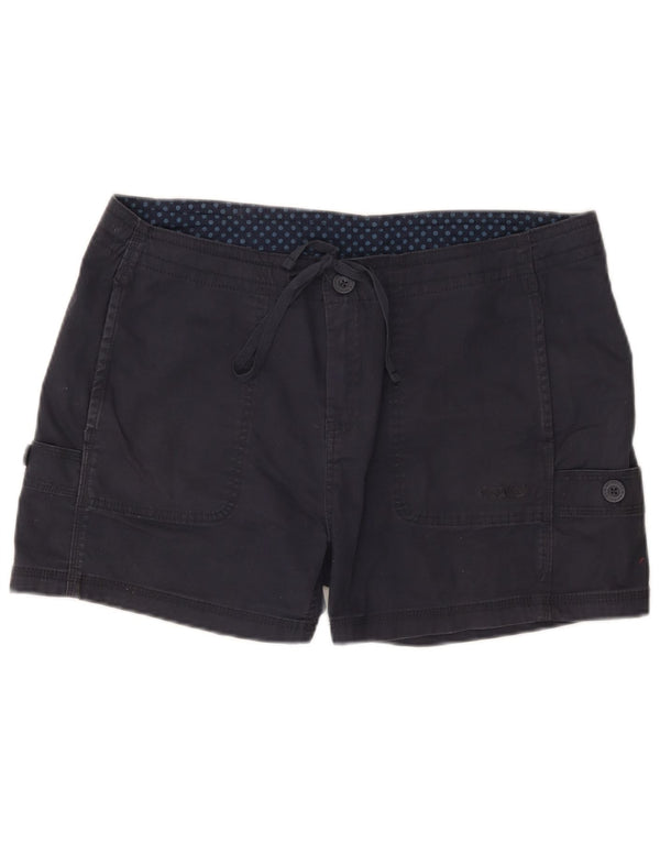 Weird Fish Womens Cargo Shorts UK 14 Large W36  Navy Blue Cotton