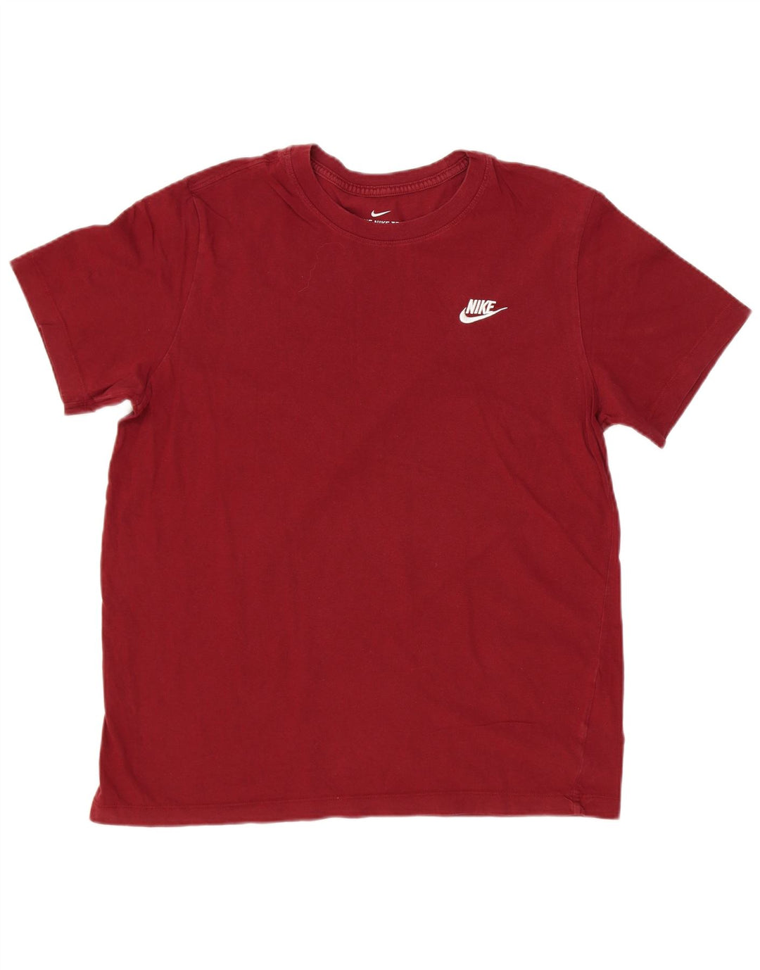 NIKE Mens T-Shirt Top Large Burgundy Cotton