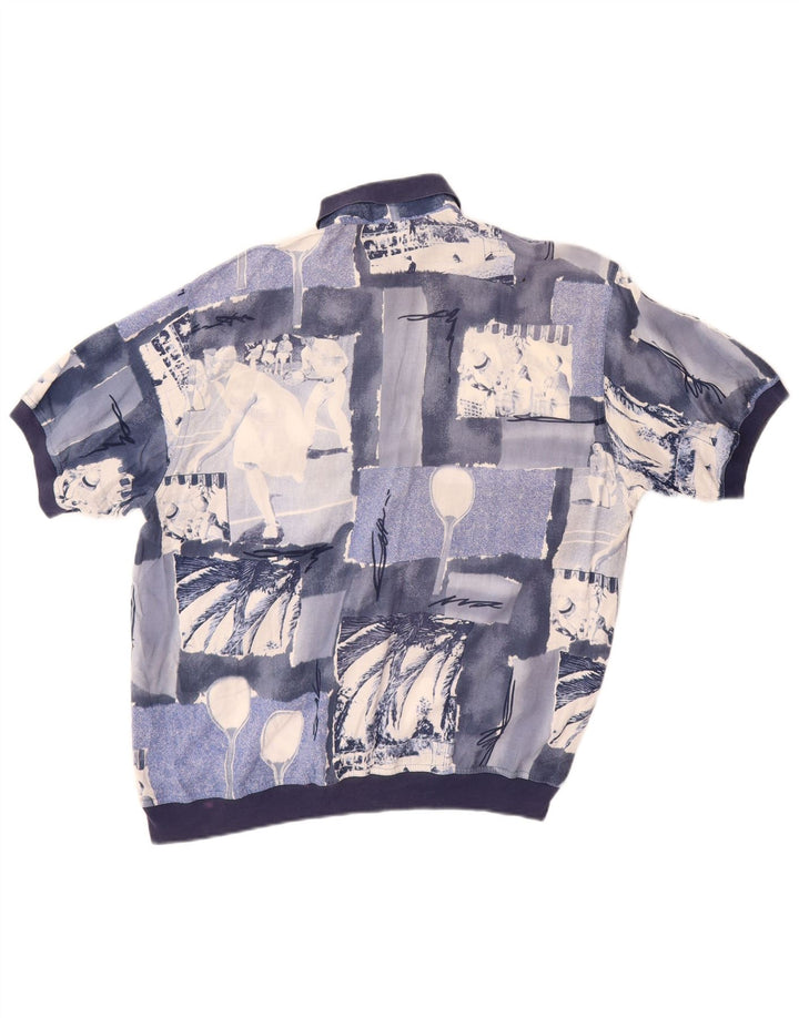 MANGO Muška pulover majica kratkih rukava Veliki plavi patchwork