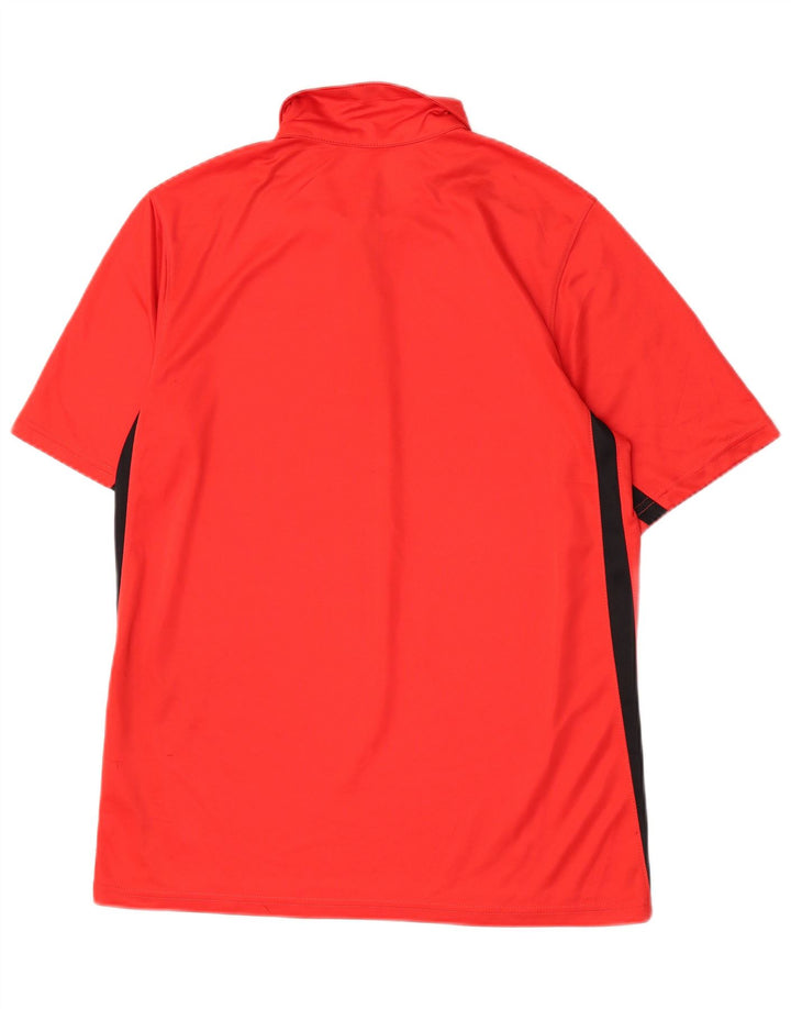 Nike muška Dri Fit polo majica srednje crvene boje od poliestera