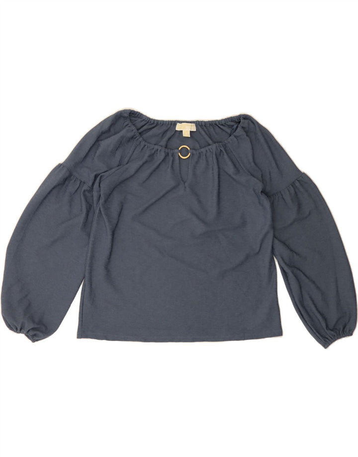 MICHAEL KORS Womens Long Sleeve Blouse Top UK 14 Medium Navy Blue Vintage Michael Kors and Second-Hand Michael Kors from Messina Hembry 