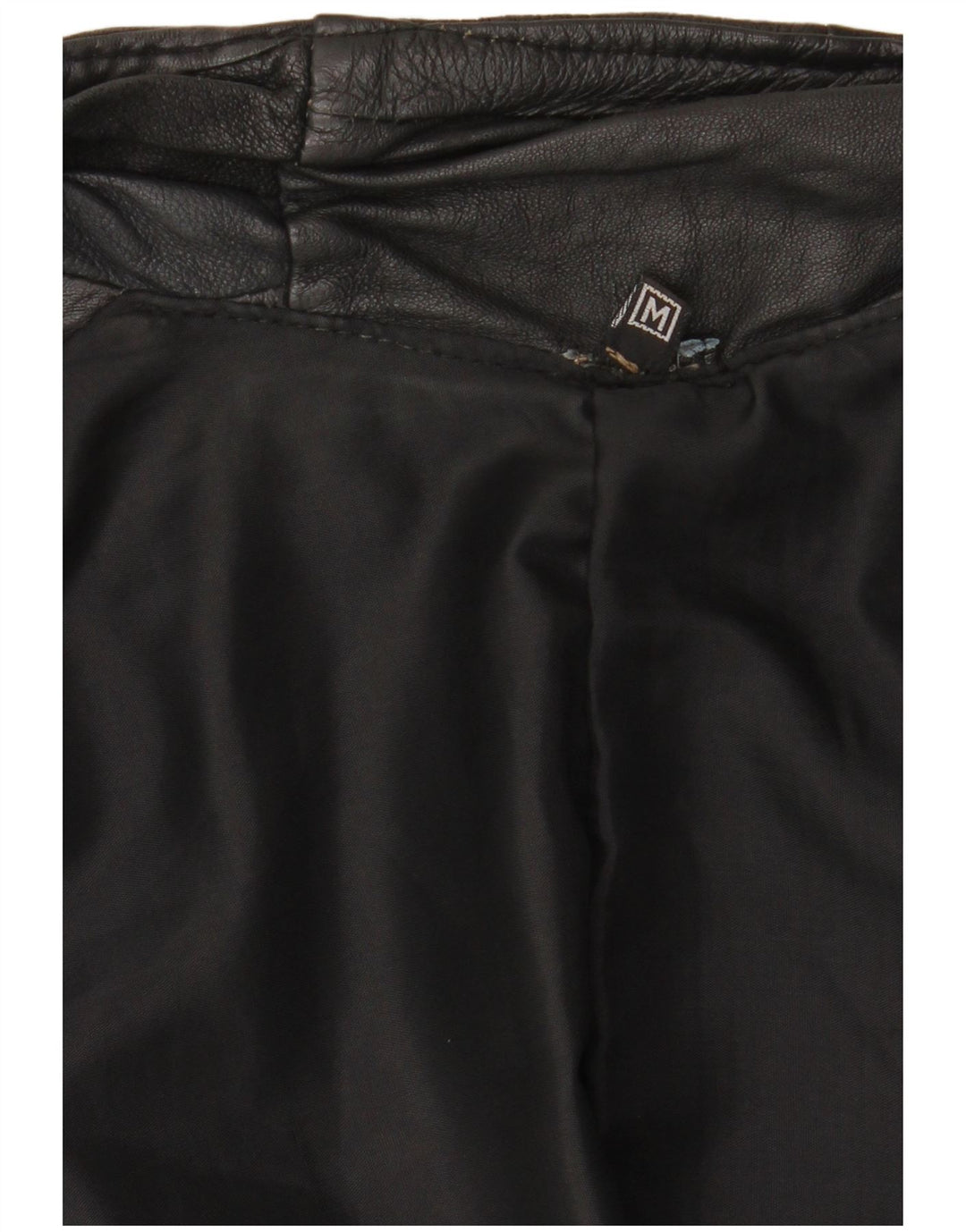 VINTAGE muška kožna jakna UK 38 srednje crna patchwork