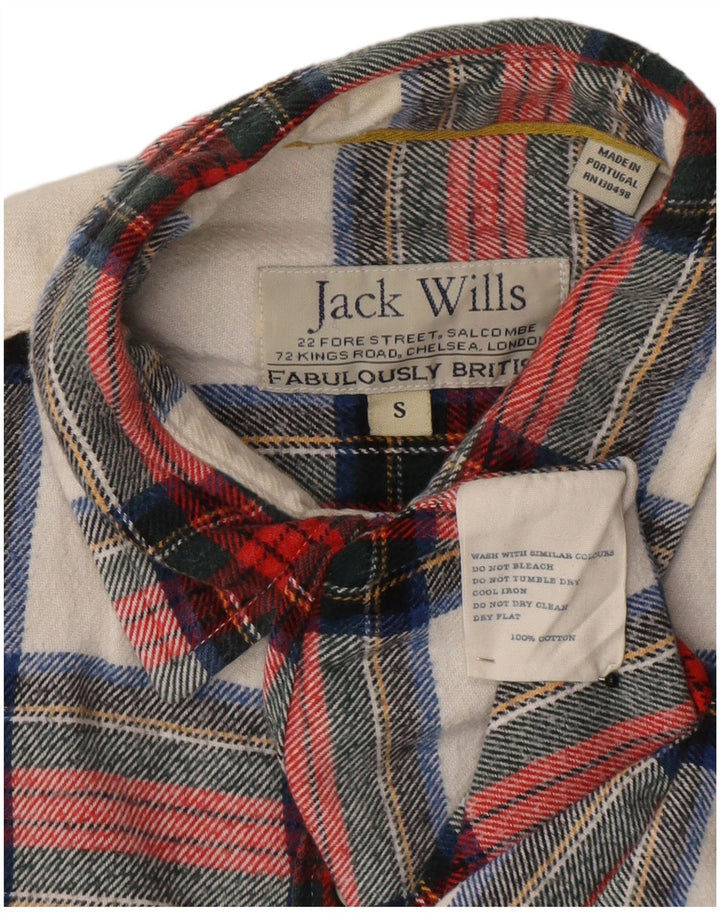 Jack Wills Muška flanelska košulja, mali crveni karirani pamuk