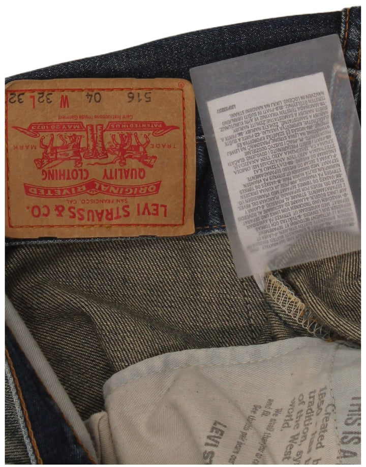 Levi's ženske 516 lepršave traperice W32 L32 plavi pamuk
