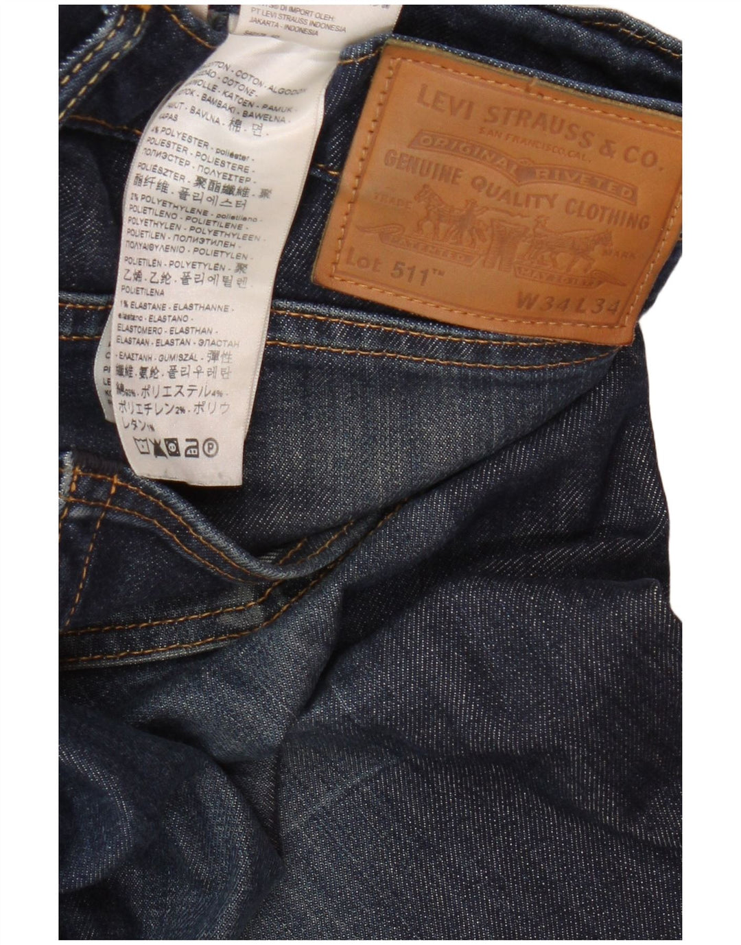 Levi's muške 511 uske traperice W34 L34 plavi pamuk