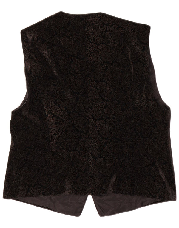 Gerry Weber ženski prsluk od velura UK 18 XL crna cvjetna viskoza