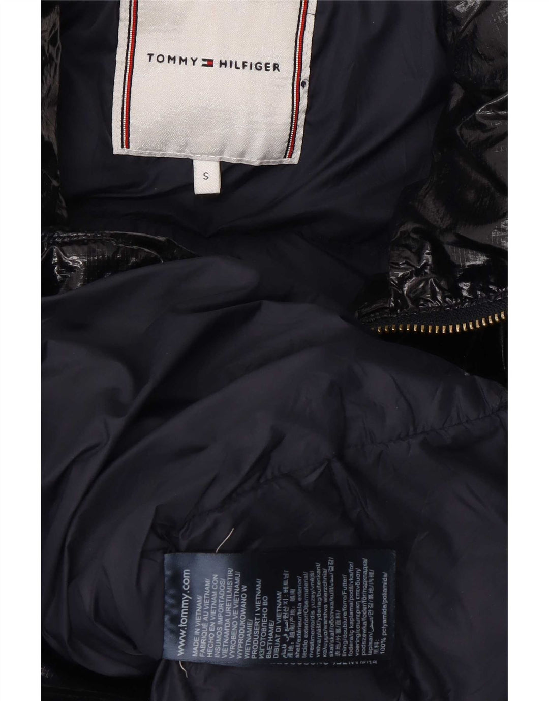 Tommy Hilfiger ženska podstavljena jakna UK 10 Mala tamnoplava poliamid